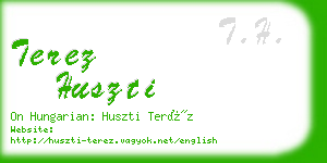 terez huszti business card